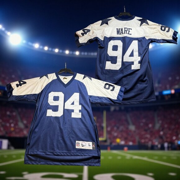 Reebok Other - Reebok Vintage NFL Throwback Cowboys Jersey Ware #94 Blue/White L